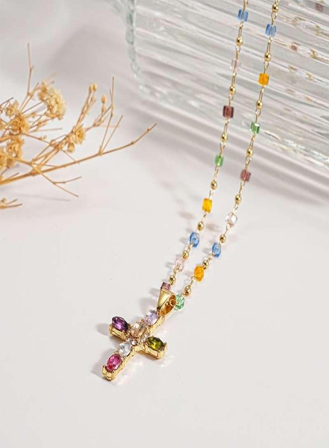 Blytheyes Rainbow Cross Pendant Necklace (Rainbow Cross Necklace) - Image 5